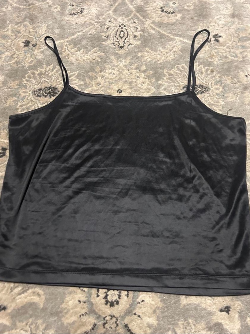 Black Sheer Satin Camisole Top - Women